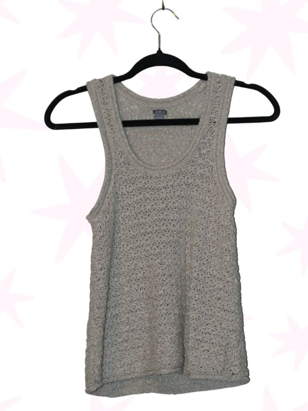 Aerie cotton blend loose knit tank top S